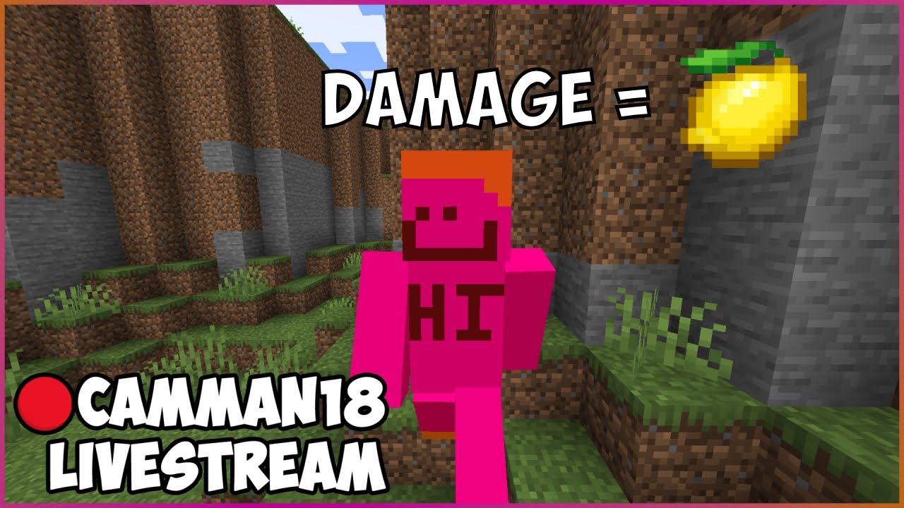 Minecraft But DAMAGE = TAKE BITE OF LEMON camman18 Full Twitch VOD