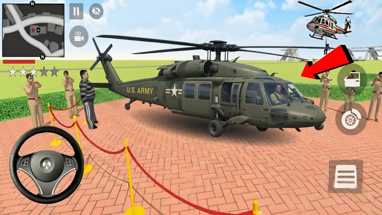 Car Bike Game: Jack ordered an Indian Military Helicopter and drive a new Indian Police Gadi in Game