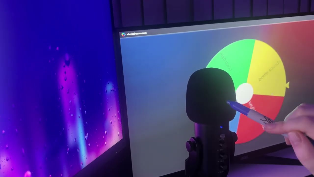 ASMR spin the wheel (letting the wheel decide what trigger I do)