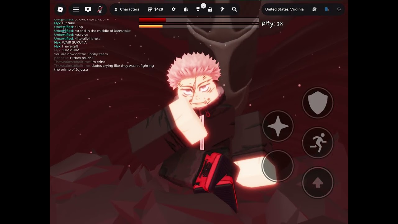 Playing JJS ROULETTE #jujutsushenanigans #roblox #gaming #youtube 