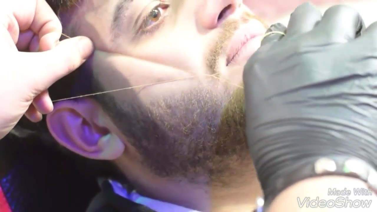 كورس تعليم الحلاقة_ الدرس 2 _كيفيه اسخدام الخيط ..2017 Haircut instruction course