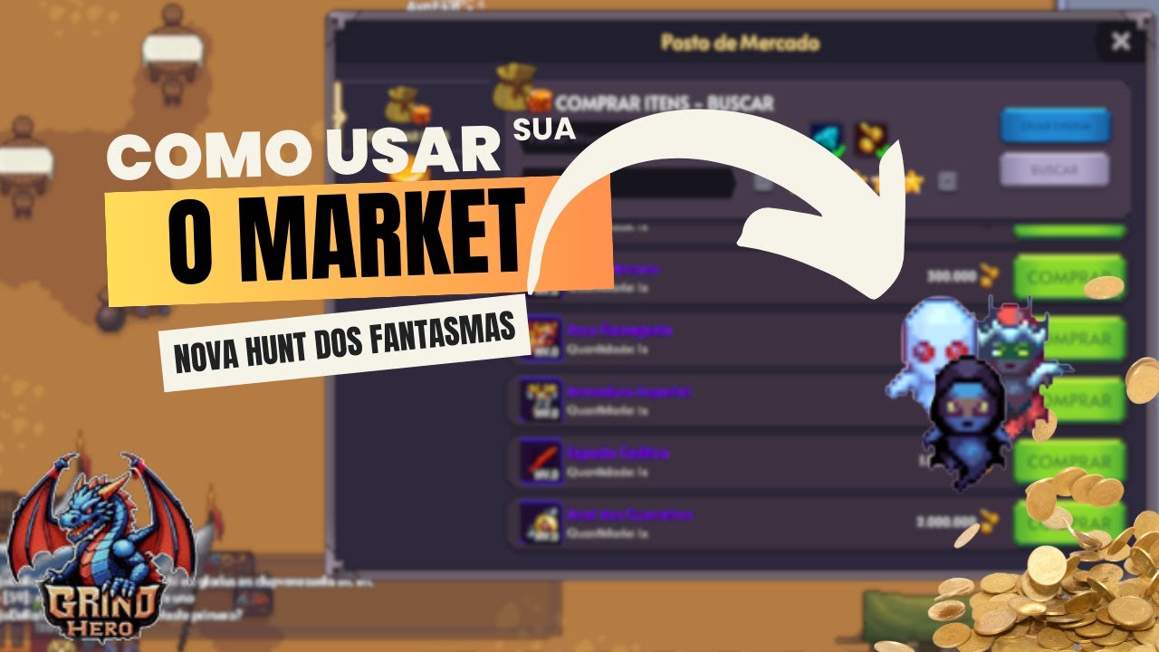 GRIND HERO Atualizou! Novo Sistema de Market e Nova Caverna dos Fantasmas 👻💰