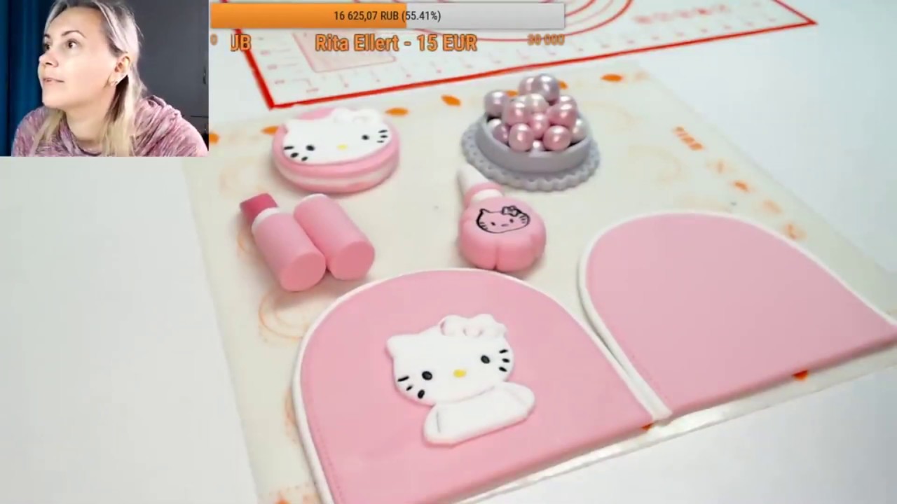Подготовка к оформлению торта Привет Китти_How to Make Cake Hello Kitty_Como fazer bolo Ol&aacute; Kitty