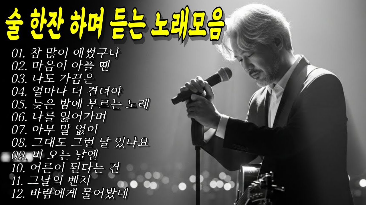 술한잔 하면서 듣는 노래 🌙힘든날, 혼자듣는 위로의 노래 #중년감성 #7080 #kpop