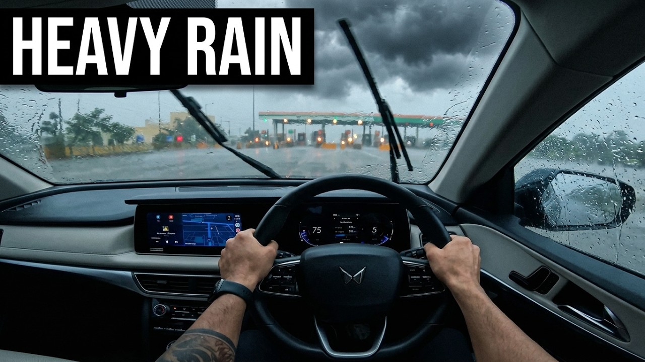 Driving Through Flooded Highway And Heavy Rain | Raw POV | XUV 700