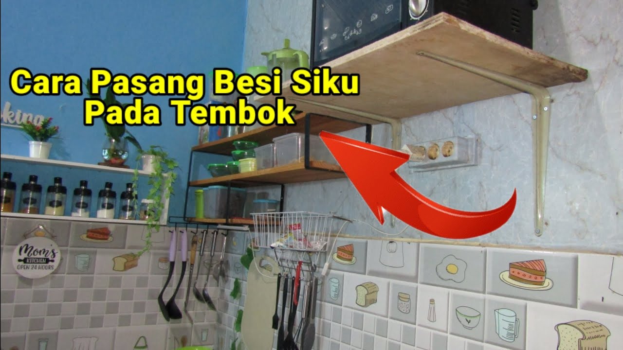 CARA MEMASANG BESI SIKU RAK DINDING