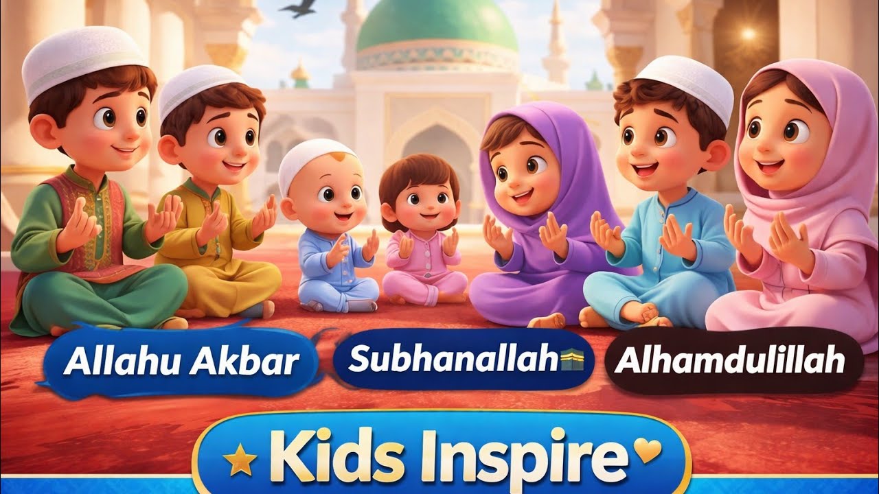 Alhamdulillah | SubhanAllah | Allahu Akbar | La Ilaha Illallah – Islamic Zikr for Muslim Kids