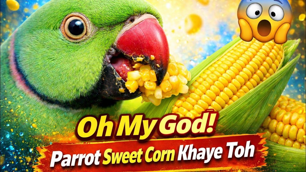 😱 Oh My God! Parrot Agar Sweet Corn Khaye To Kya Hota Hai? 😲 Parrot Sweet Corn Khaye Ya Nahi