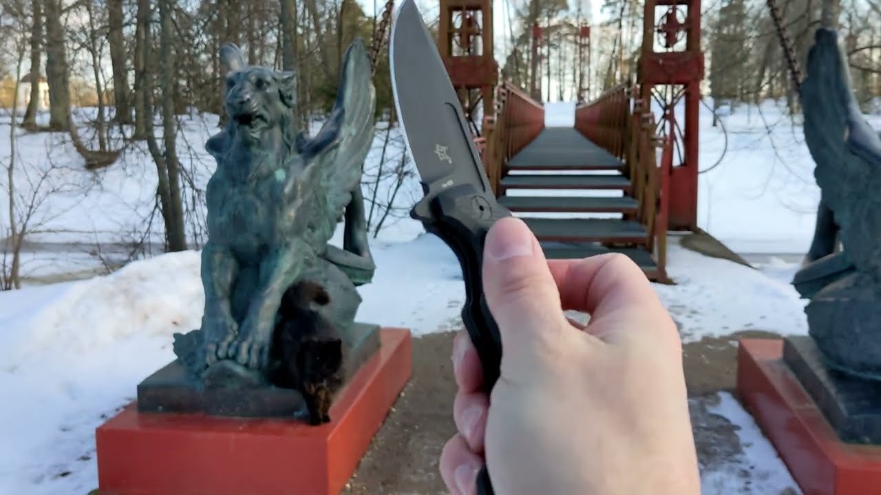 Нож FOX knives модель 520 DESERT FOX черный монстр N690 Italy