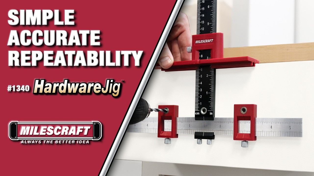 Milescraft 1340 HardwareJig™ - Quickly & Accurately Install Cabinet/Drawer Handles, Knobs & Pulls