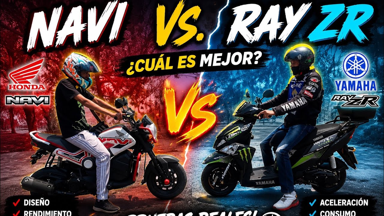 Honda navi VS Yamaha ray zr ¿cual ganara?//EL RONY