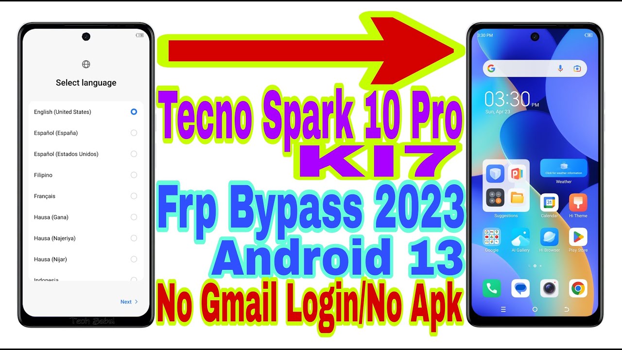 Tecno Spark 10 Pro (KI7) Android 13 Frp Bypass | New Trick 2023 | No Pc/Reset Frp Lock 100% Working