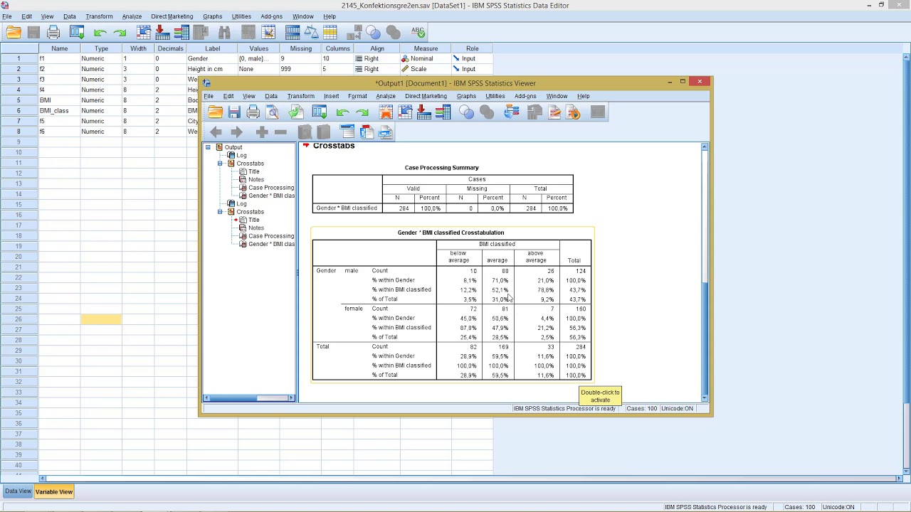 SPSS - Cross Tables