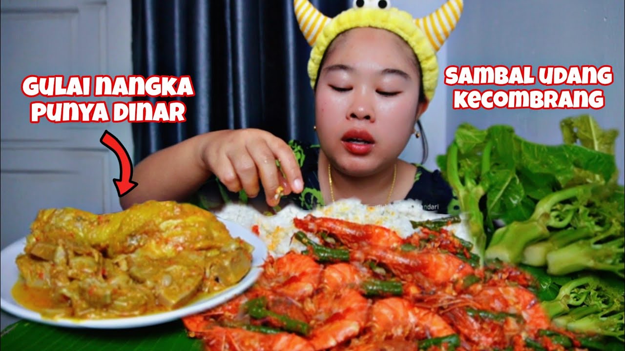 SAMBAL UDANG KECOMBRANG KACANG PANJANG‼️ GULAI NANGKA🔥 LALAP DAUN PEPAYA