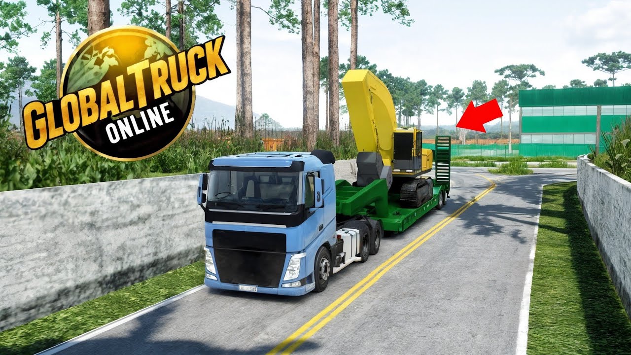 REALISTIC 🚛Truck Simulator: Volvo 6X2 Meets HEAVY Excavator🛣️