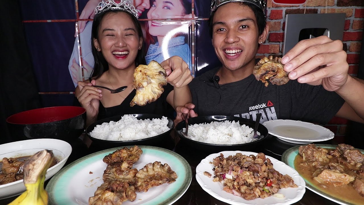 [Mukbang] Lechon Paksiw Chicharon Bulaklak Adobo Sisig