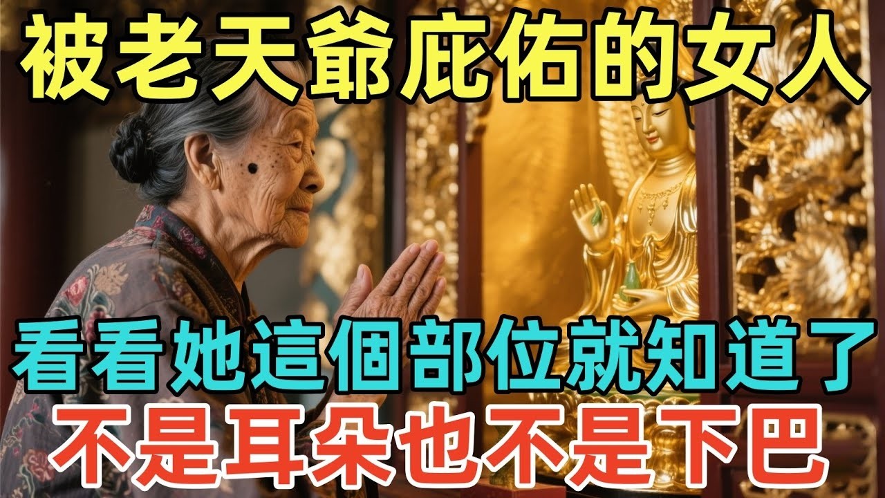 被老天爺庇佑的女人，看看她這個部位就知道了！不是耳朵也不是下巴！#佛淨 #佛學 #佛陀 #佛法 #佛教 #修行