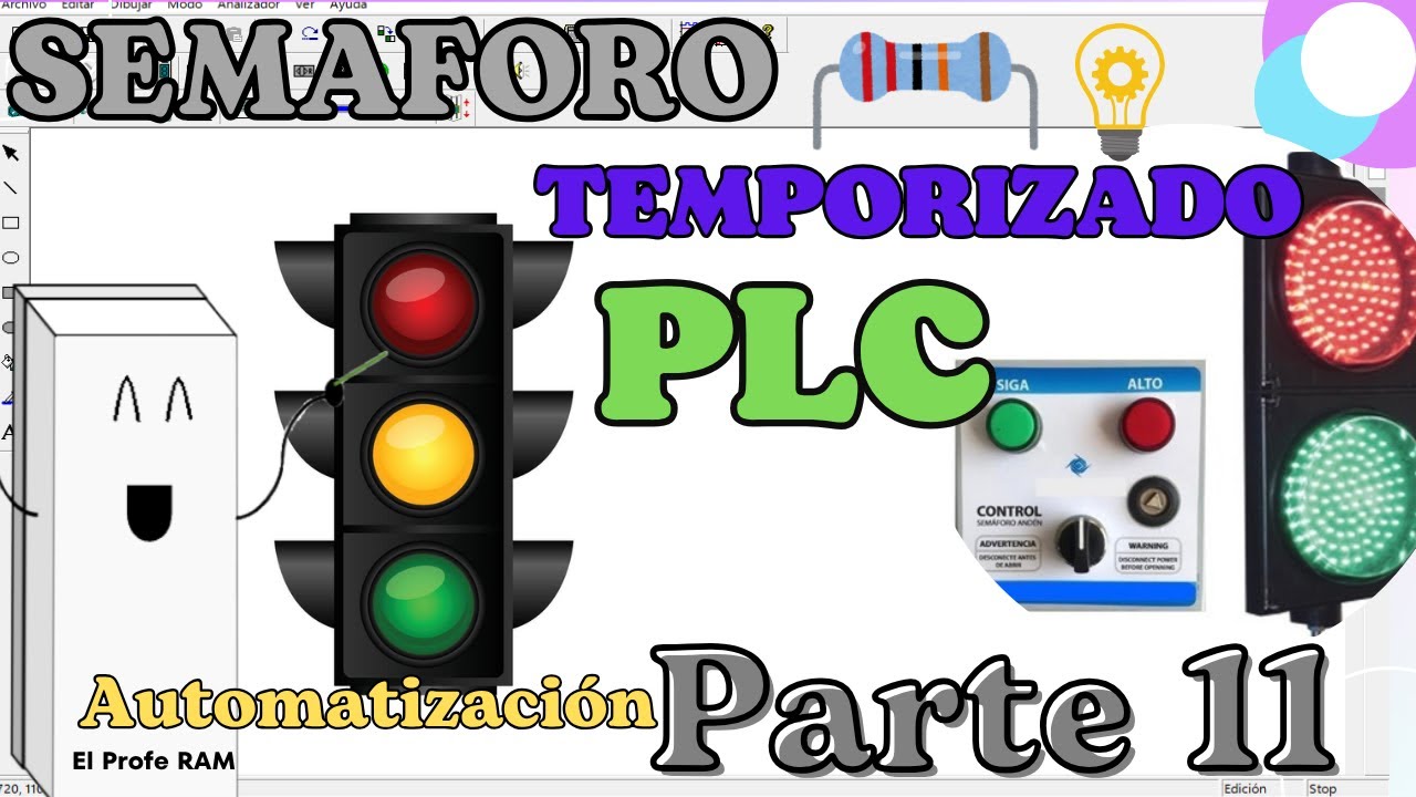 Crea un Semáforo en PLC Fácilmente Código Ladder Simulación con PC Simu, paso a paso.