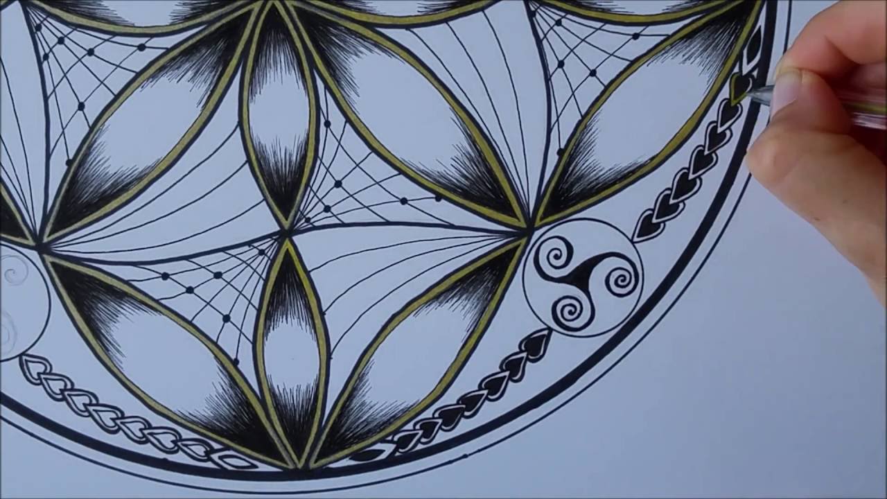 How to draw mandala (8) - Jak narysowac mandalę (8) zentangle, doodling, INFINITY