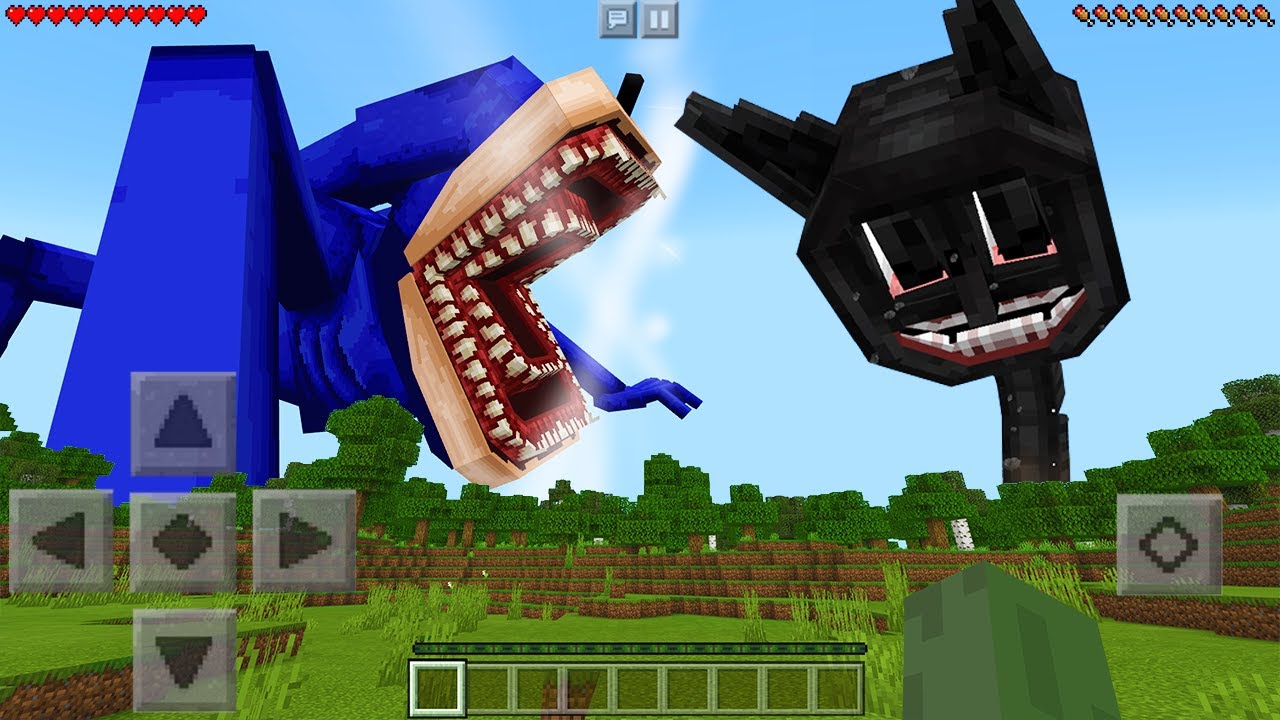 Я нашел НОВОГО ШИН СОНИКА против НОВОГО МУЛЬТФИЛЬМОВОГО КОТА в Minecraft Pocket Edition...