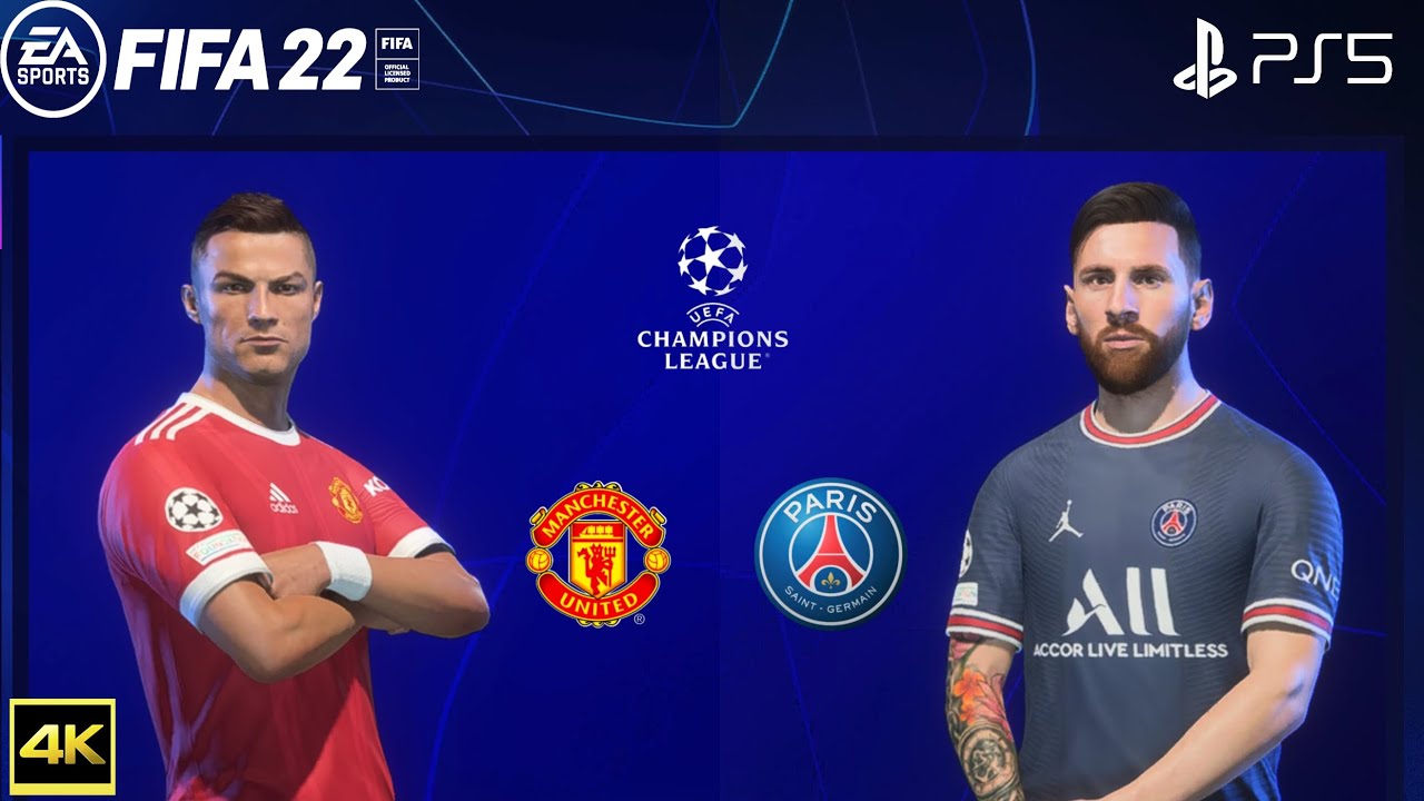 FIFA 22 PS5 | Manchester United Vs PSG | UEFA Champions League | 4k Gameplay