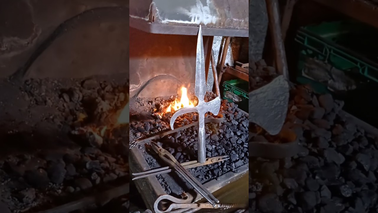 Изготовление ирландской пики из кованого железа #ирландскоевосстание #ирландский #кузнец #история...