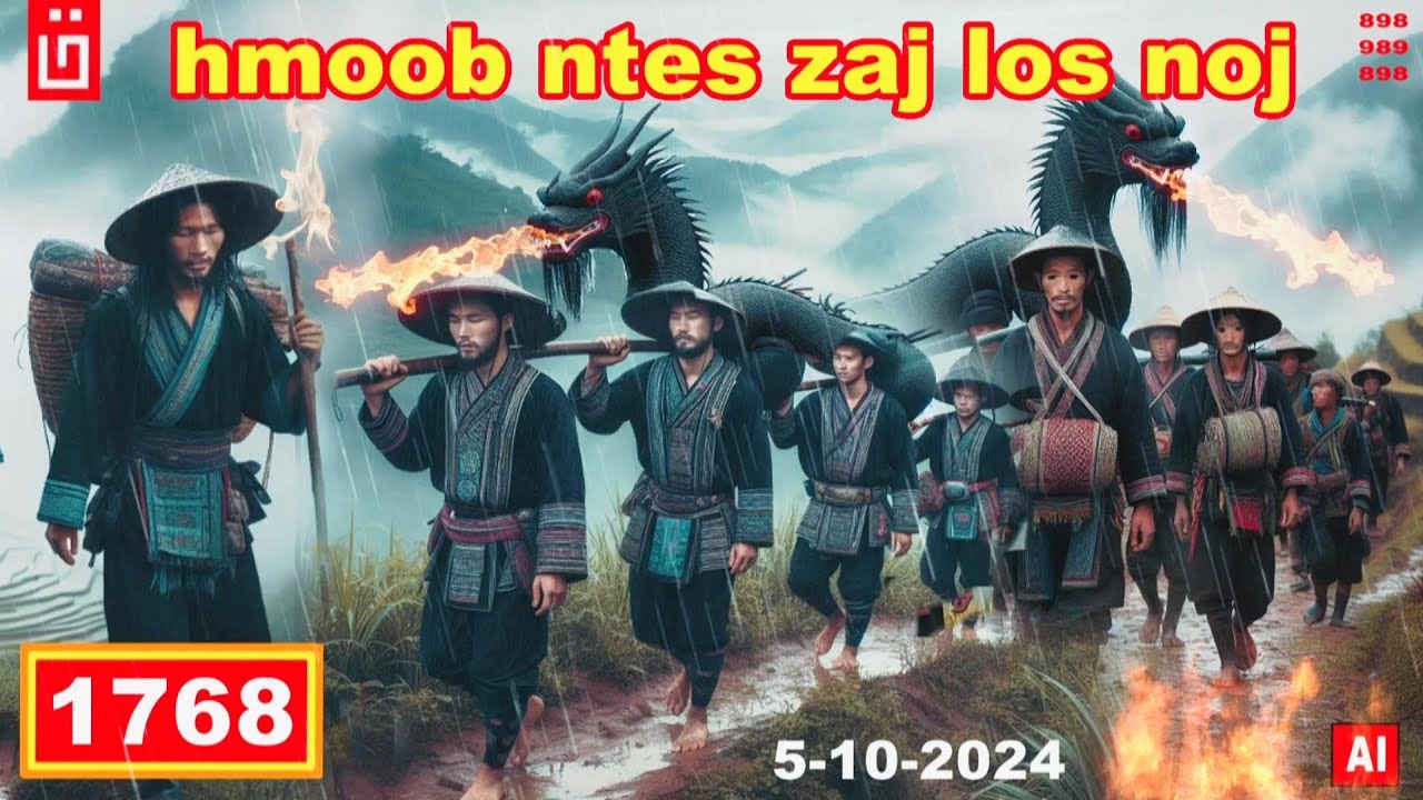 dab hais hmoob - 1768 - 5/10/2024 hmoob ntes zaj los noj, จับได้มังกร, Caught a dragon