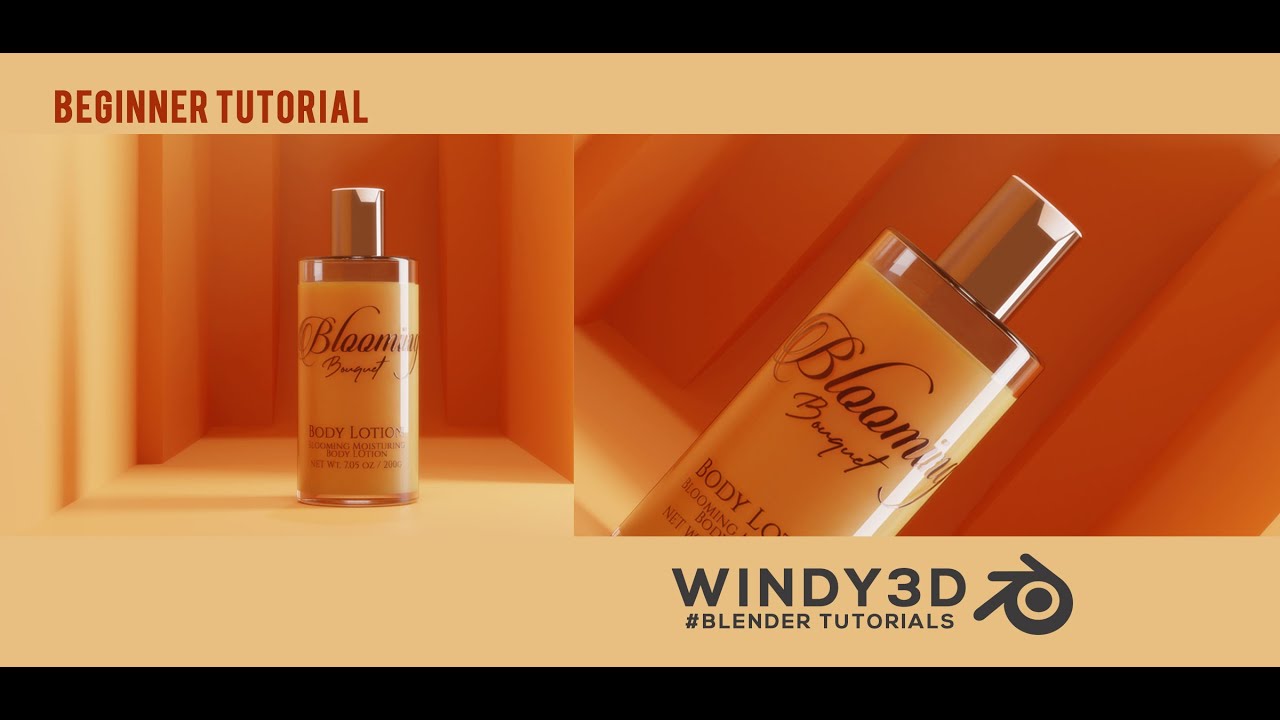 3D Cosmetics Mockup -- Full Process in Blender #3d #blender3d #packaging