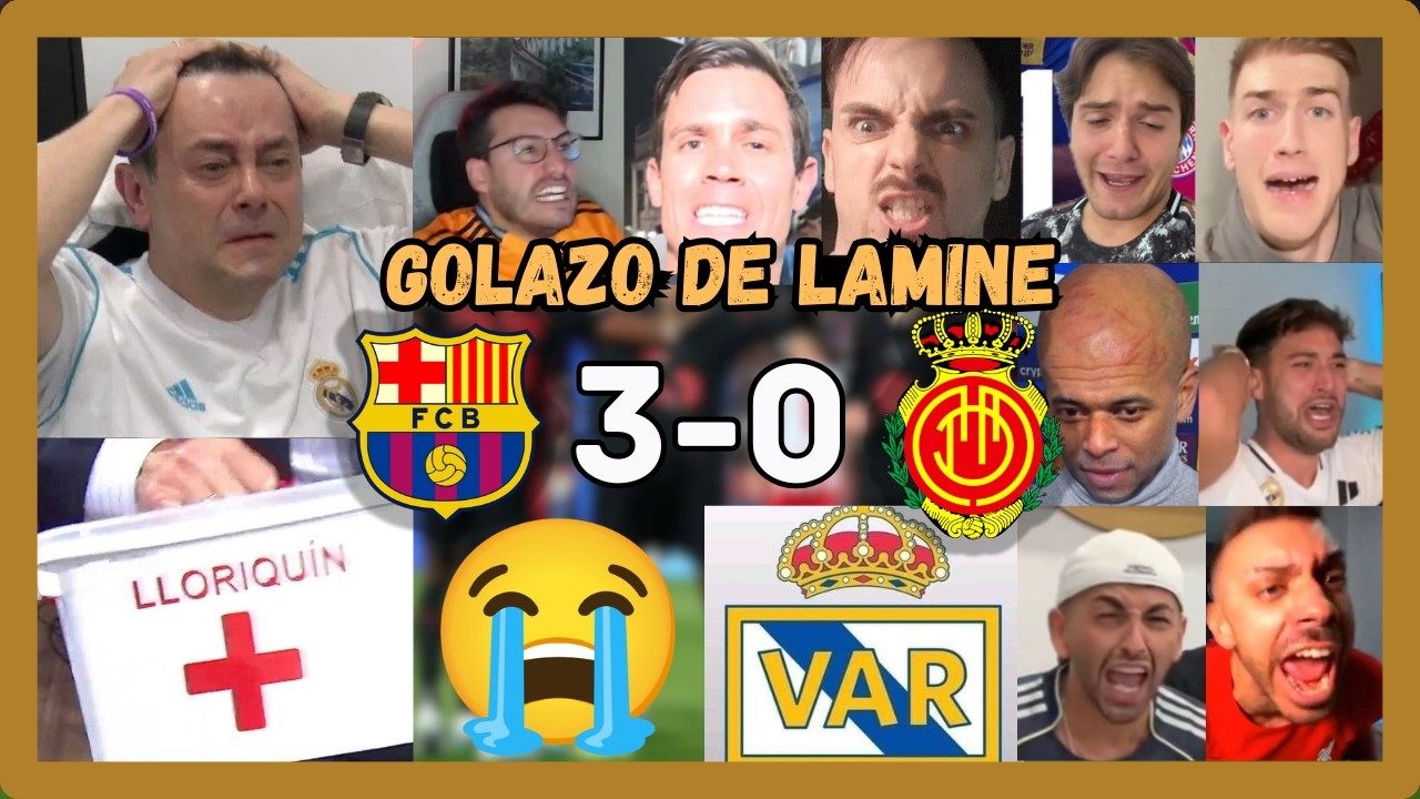 🔥🤣MEJORES LLOROS MADRIDISTAS EN EL BARCELONA 3 MALLORCA 0  (GANA EL BARCELONA PESE AL ROBO)🔵🔴