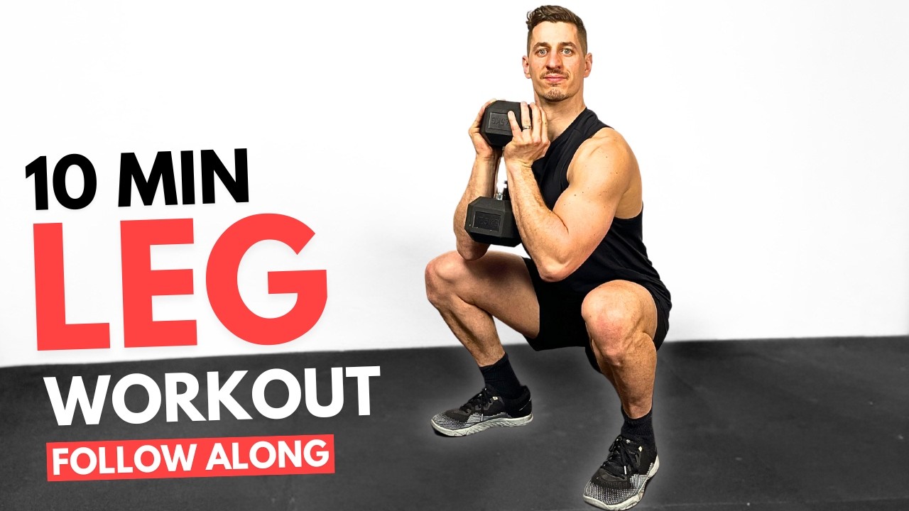 10min LEG WORKOUT with Dumbbells | Follow Along