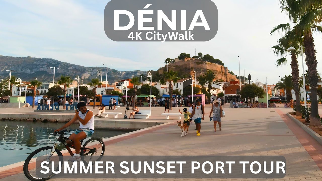 4K Walking Tour – Relaxing Sunset Walk in Denia Spain