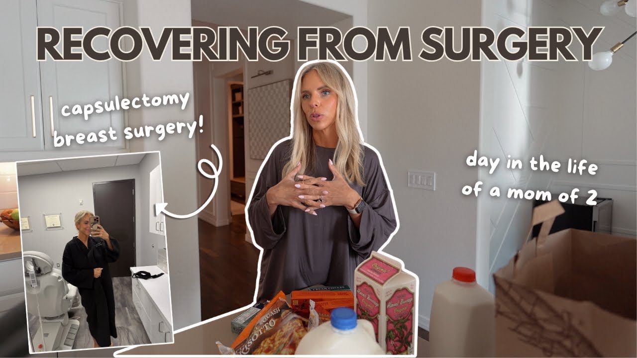 recovering from my breast revision, trader joes haul + spend the day with me as a mom of 2