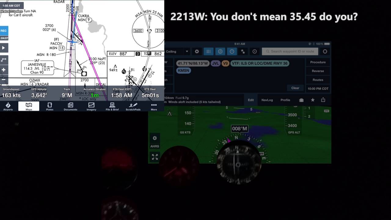 Night IFR + ForeFlight Synthetic Vision (Extended Cut)