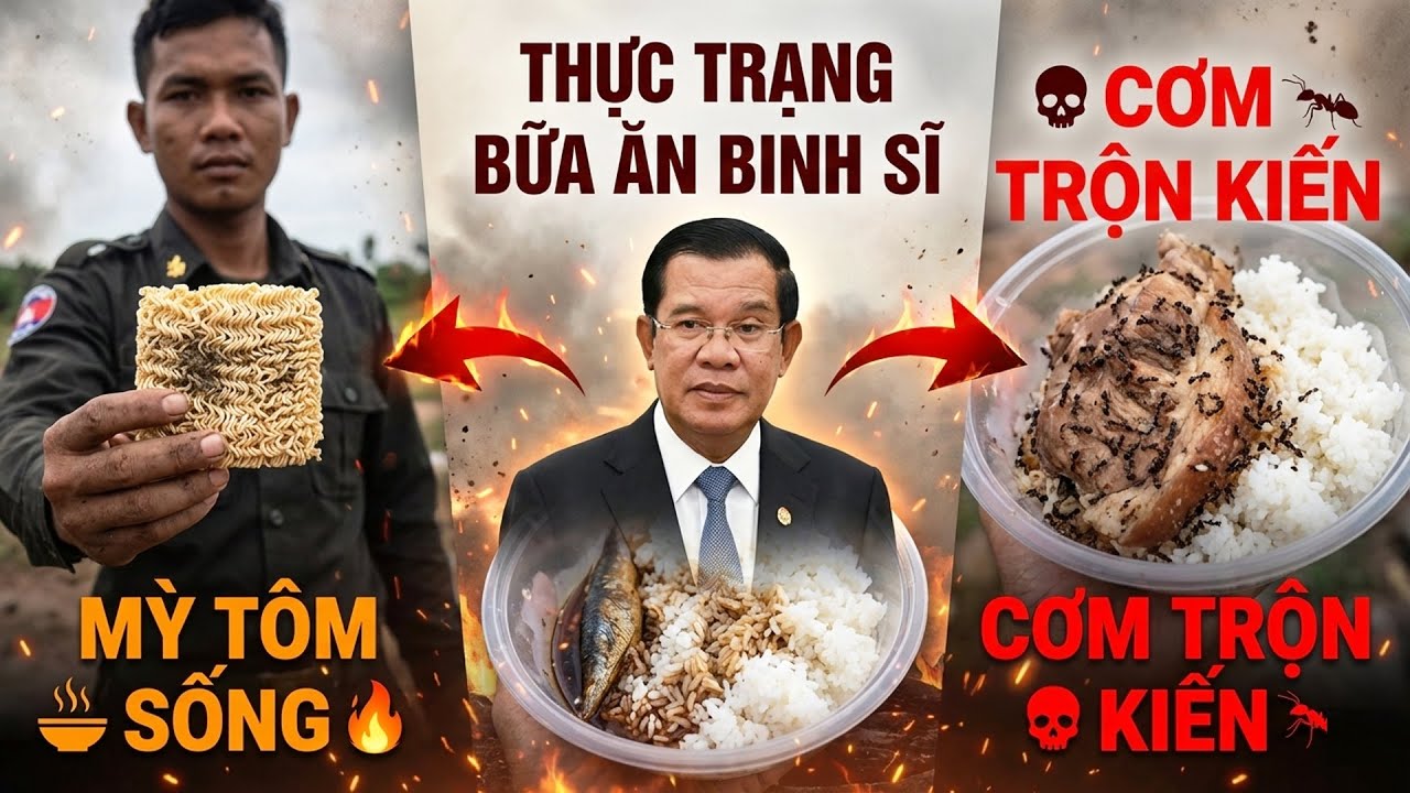 Hun Sen cho Lính Ăn Gì Để Chiến Đấu | Review THỰC ĐƠN Hằng Ngày của Binh Sĩ Campuchia