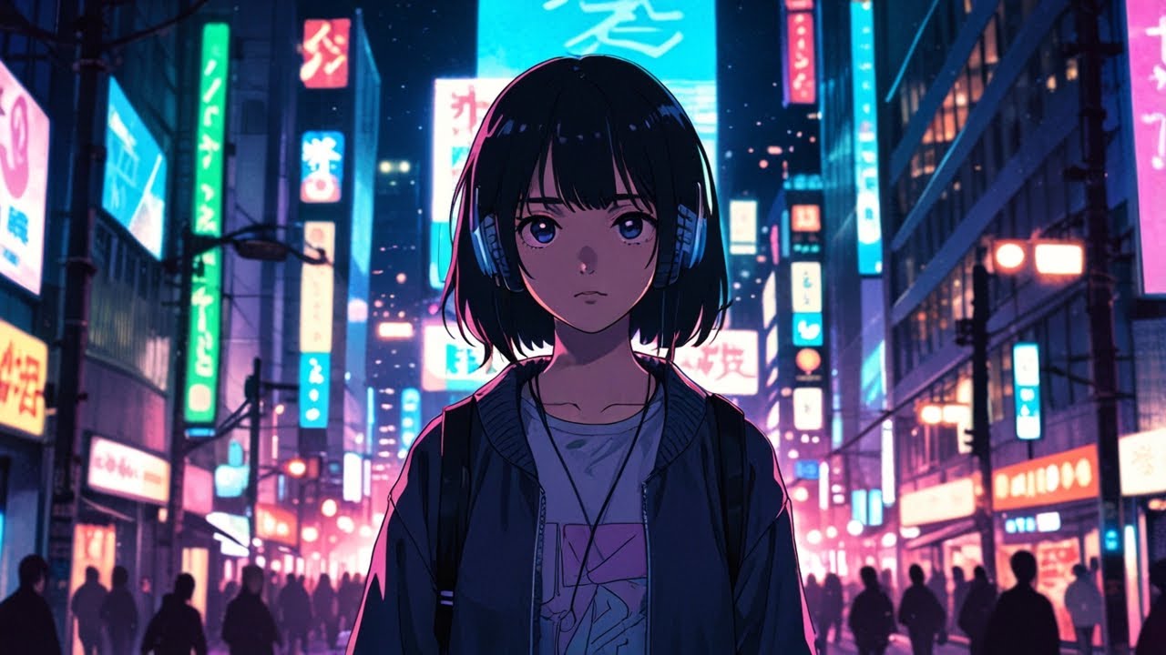 Night City Lofi Midnight Reflections - Calm Beats for Focus & Chill