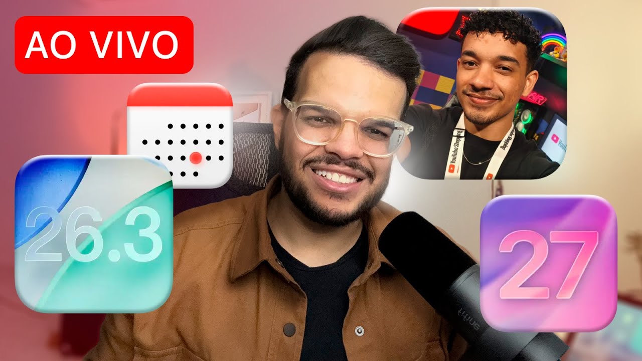 AO VIVO 🔴 Quais iPhones vão receber o iOS 27, data do 26.3 e + feat. 