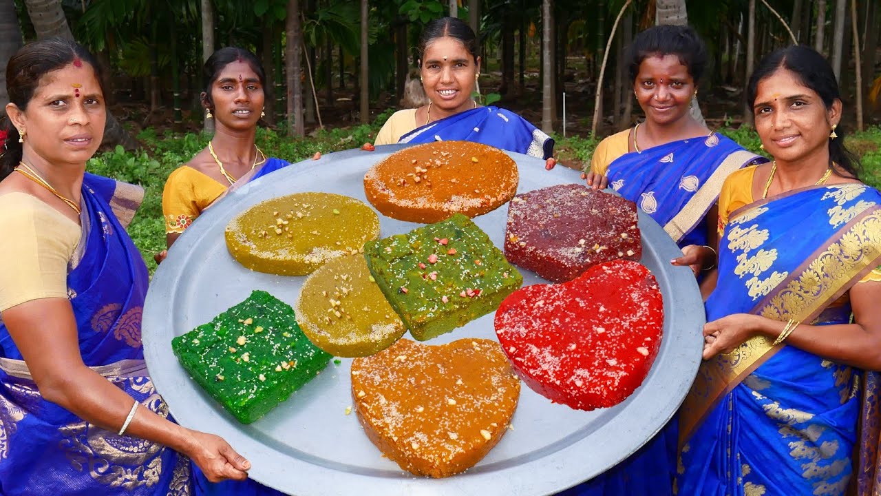 BOMBAY HALWA RECIPE l Corn Flour Halwa l Bombay Halwa Recipe l VILLAGE SUPER COOKING