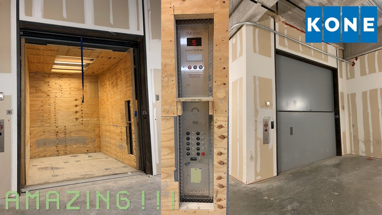 AMAZING and TALKING KONE Traction Freight elevator @ The American Dream Mall - East Rutherford, NJ