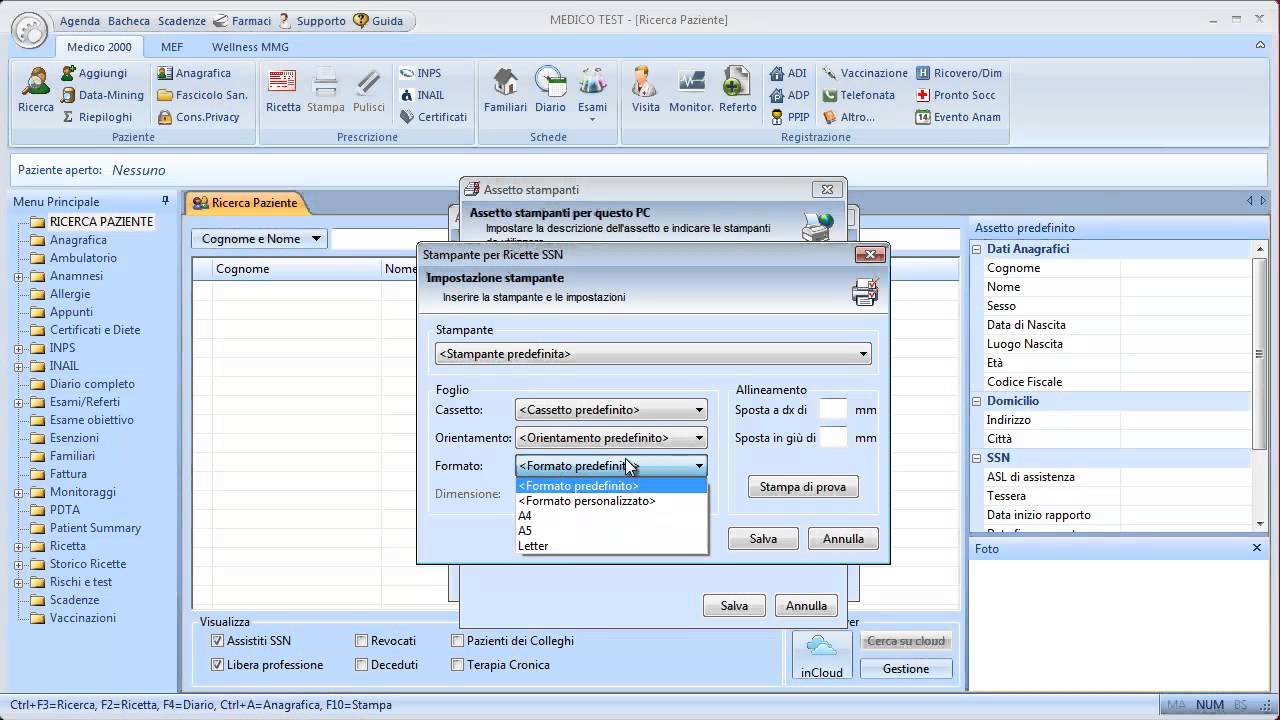 Configurazione: stampanti pc del medico