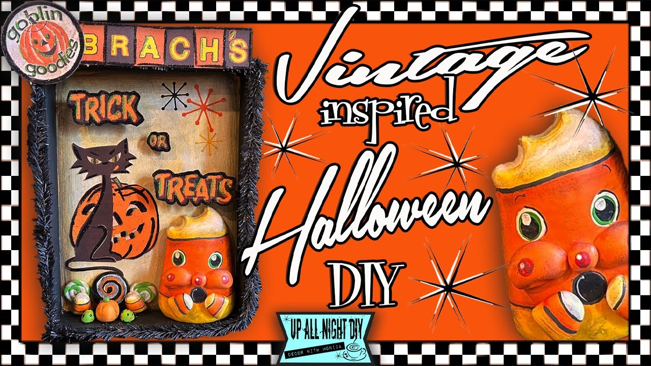 VINTAGE STYLE HALLOWEEN DIY - Candy Corn Fake Bake - Kinda Corny