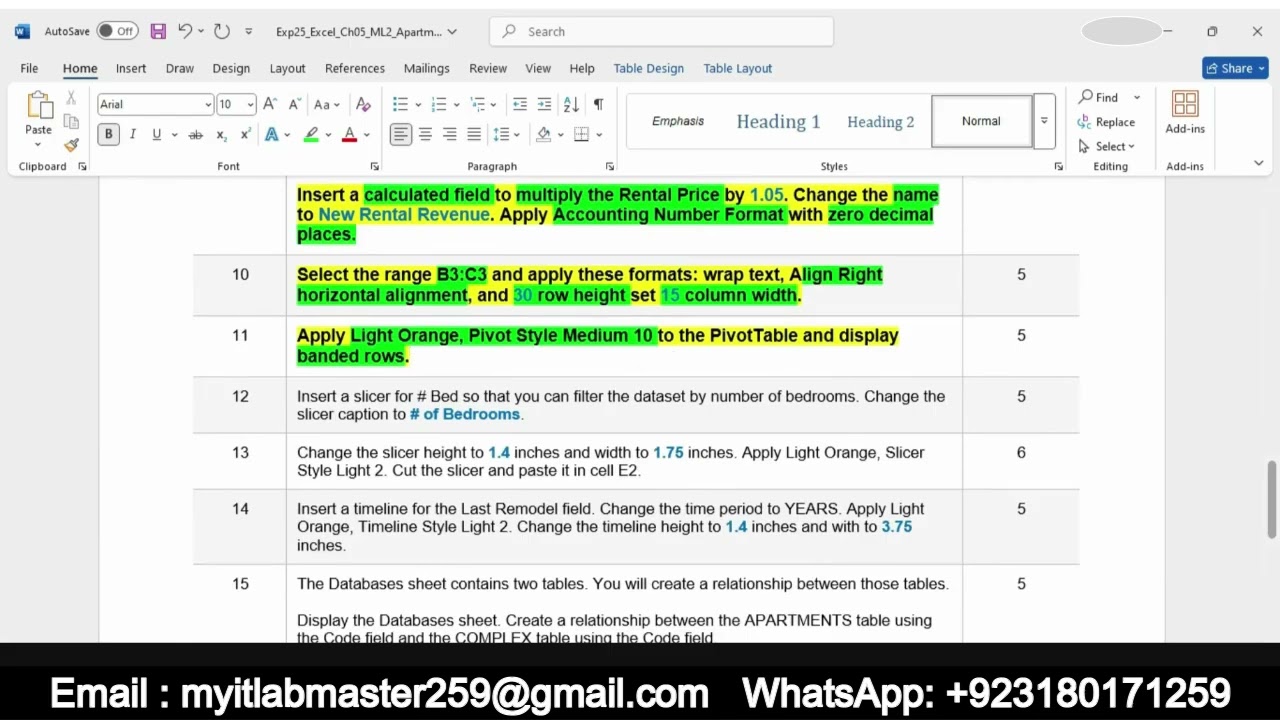 Exp25 Excel Ch05 ML2 Apartments 1