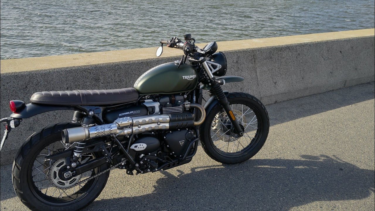 [TRIUMPH]Scrambler900 Exhaust Sound/風強い海沿いから適当に走る スクランブラー900 サウンド