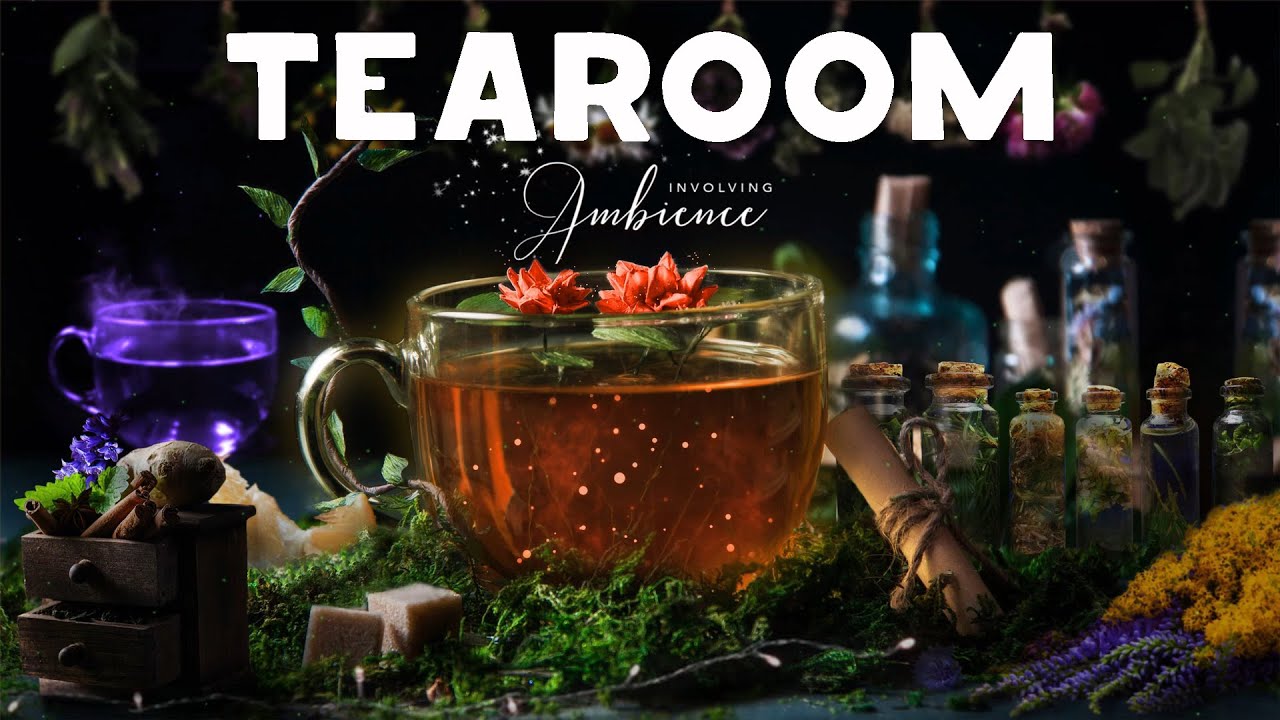 🍵🌿Magical Herbal Tea Time ASMR Ambience | Tearoom