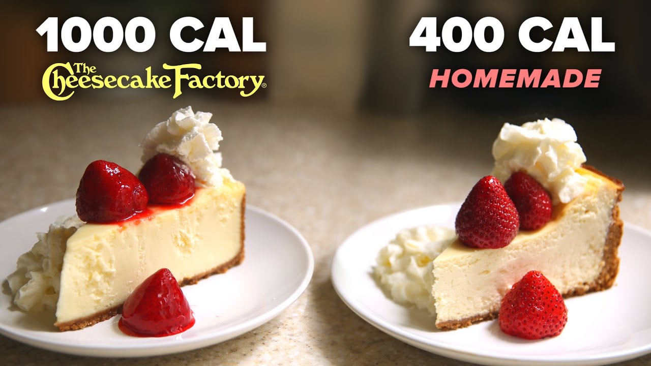 400-Calorie Vs. 1,000-Calorie Cheesecake Slice • Tasty
