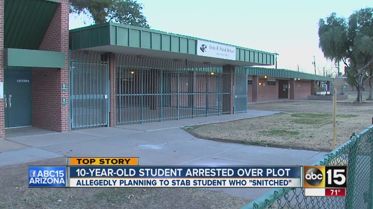 10-year-old student arrested for plot
