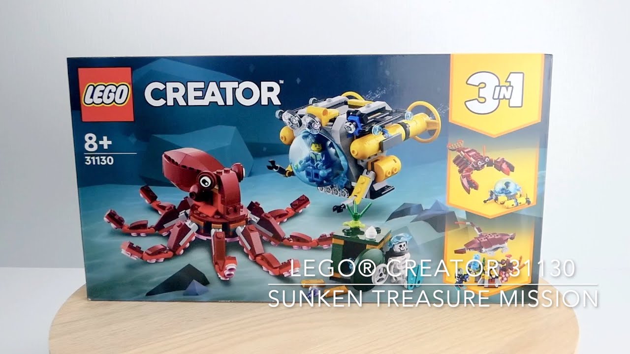 Lego&reg; Creator 3-in-1 Sunken Treasure Mission 31130 SPEED BUILD