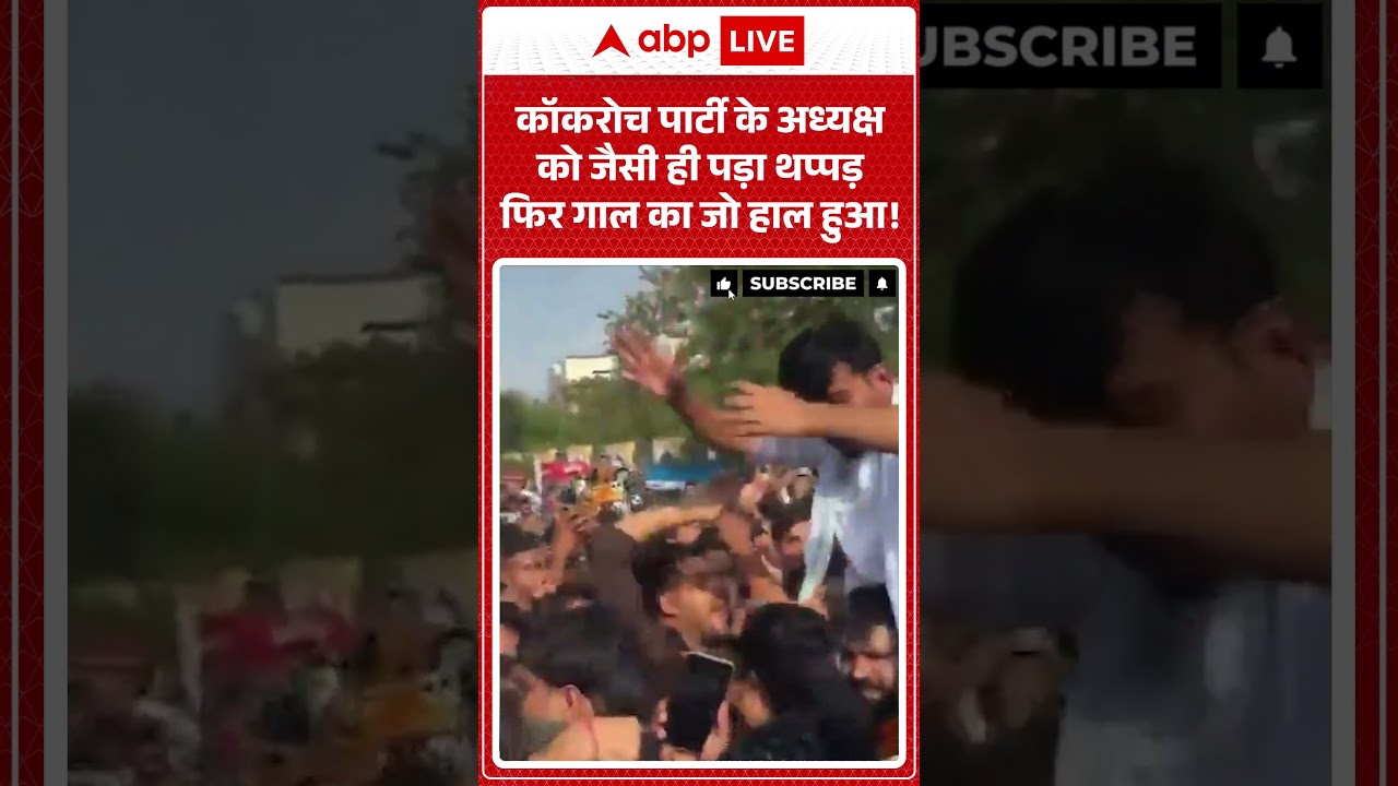 Abhijeet Dipke Slapped | Cockroach Party के अध्यक्ष को जैसी ही पड़ा थप्पड़ फिर गाल का जो हाल हुआ! |