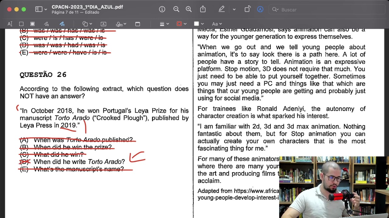 Resolução da prova de Inglês - Colégio Naval 2023 | Prof. Teixeira (TM)