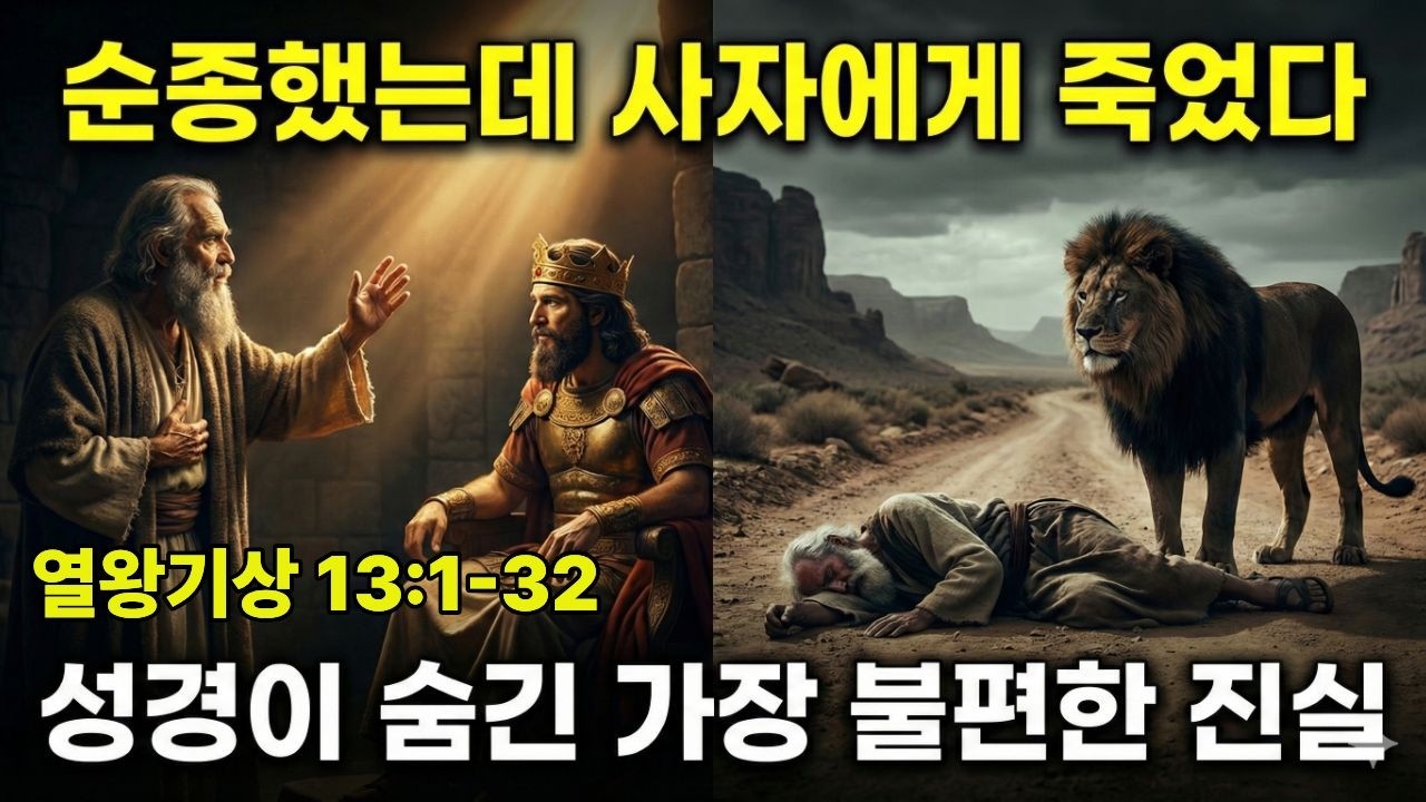 왕상 13장의 충격 | 하나님의 뜻을 따랐는데 왜 이렇게 됐을까? #열왕기상13장 #순종한선지자 #하나님의사람 #거짓선지자 #분별력 #은혜와감사
