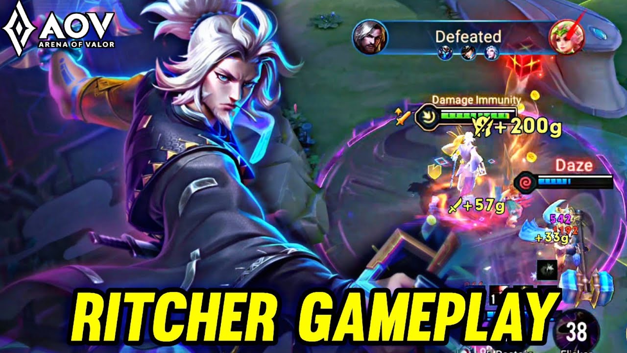 AOV : RITCHER GAMEPLAY | IN DS LANE - ARENA OF VALOR LIÊNQUÂNMOBILE ROV